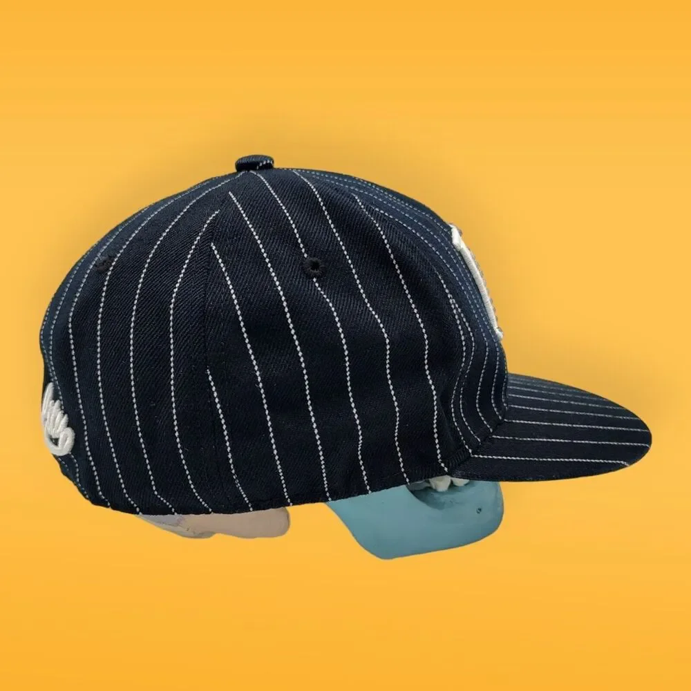 XL Old School Black Pinstripe KC Bling Kansas City Hunter Authentic Headgear Hat
